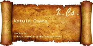 Katula Csaba névjegykártya