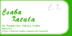 csaba katula business card